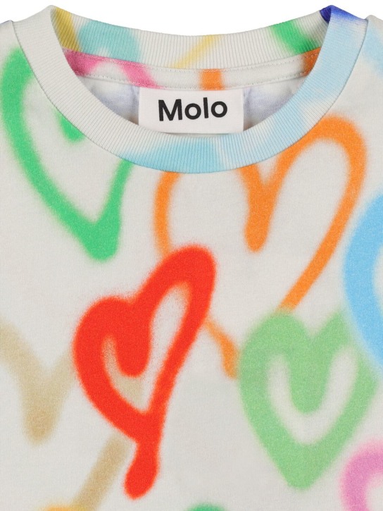 Molo: 프린트 오가닉 코튼 저지 티셔츠 - 멀티컬러 - kids-girls_1 | Luisa Via Roma