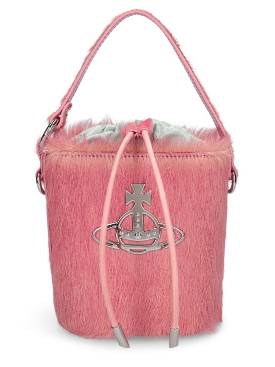 Vivienne Westwood: Daisy ponyhair bucket bag - Pink - women_0 | Luisa Via Roma