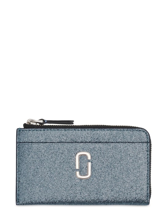 Marc Jacobs: Portefeuille en cuir à logo The Glitter - women_0 | Luisa Via Roma