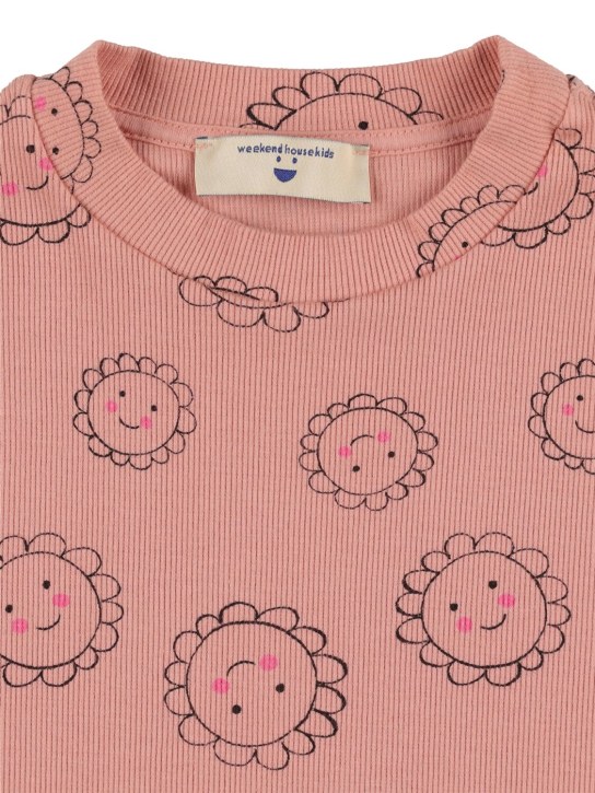 Weekend House Kids: Printed cotton s/s t-shirt - Pink - kids-girls_1 | Luisa Via Roma