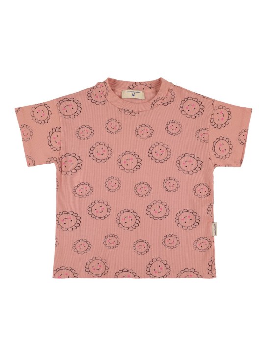 Weekend House Kids: Printed cotton s/s t-shirt - Pink - kids-girls_0 | Luisa Via Roma