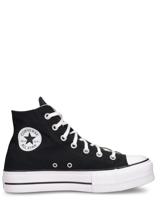 Converse: Chuck Taylor All Star Platform运动鞋 - 黑色 - women_0 | Luisa Via Roma