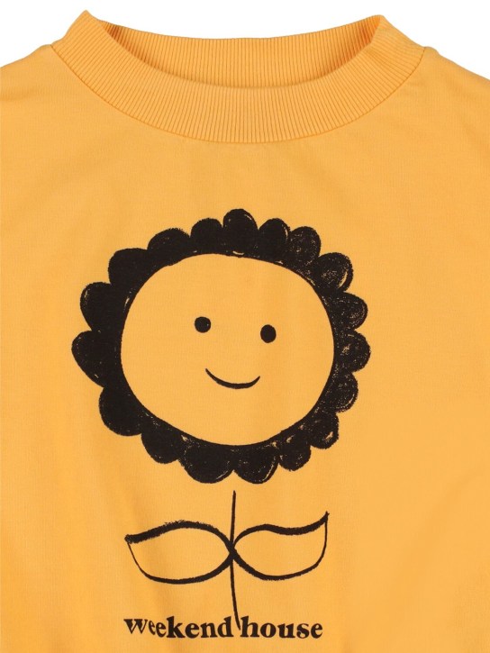 Weekend House Kids: Bedrucktes Sweatshirt aus Baumwollmischung - Orange - kids-girls_1 | Luisa Via Roma