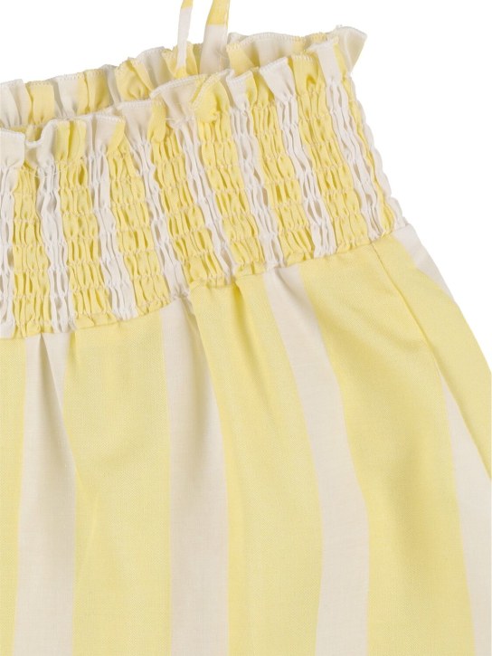 Weekend House Kids: Striped cotton dress - Yellow/White - kids-girls_1 | Luisa Via Roma