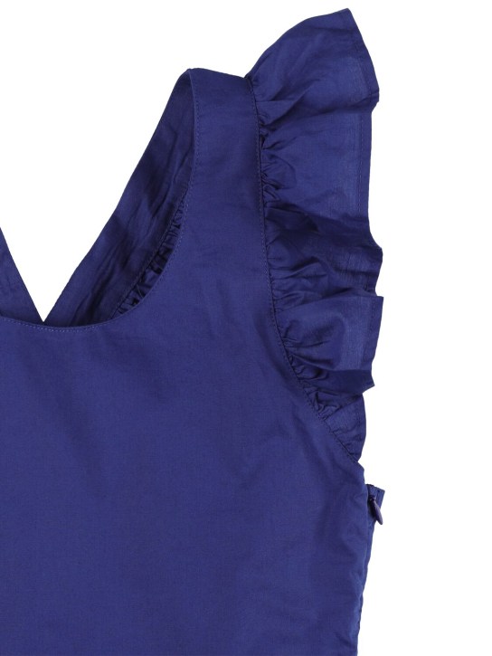 Molo: Robe en coton biologique - Bleu Marine - kids-girls_1 | Luisa Via Roma