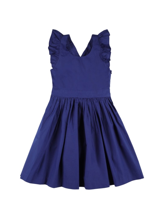 Molo: Vestido de algodón orgánico - Azul Marino - kids-girls_0 | Luisa Via Roma