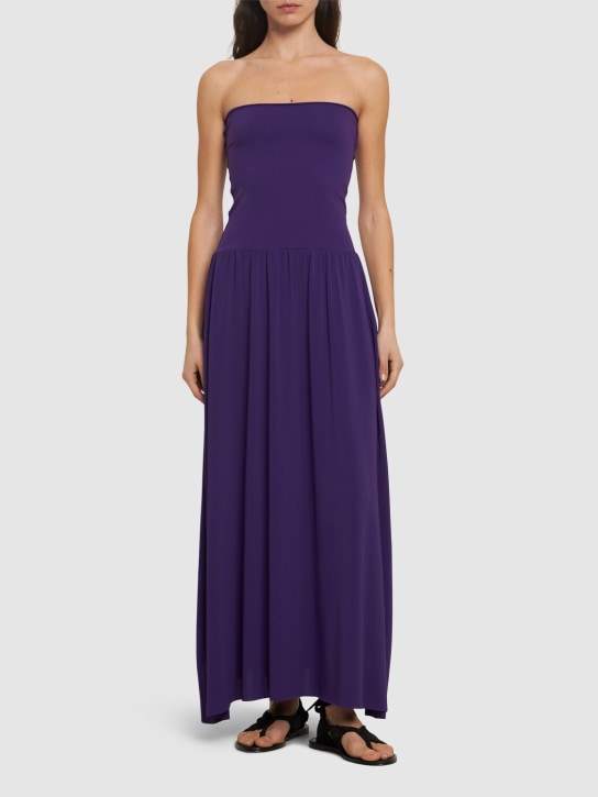 Eres: Oda strapless maxi dress - Purple - women_1 | Luisa Via Roma