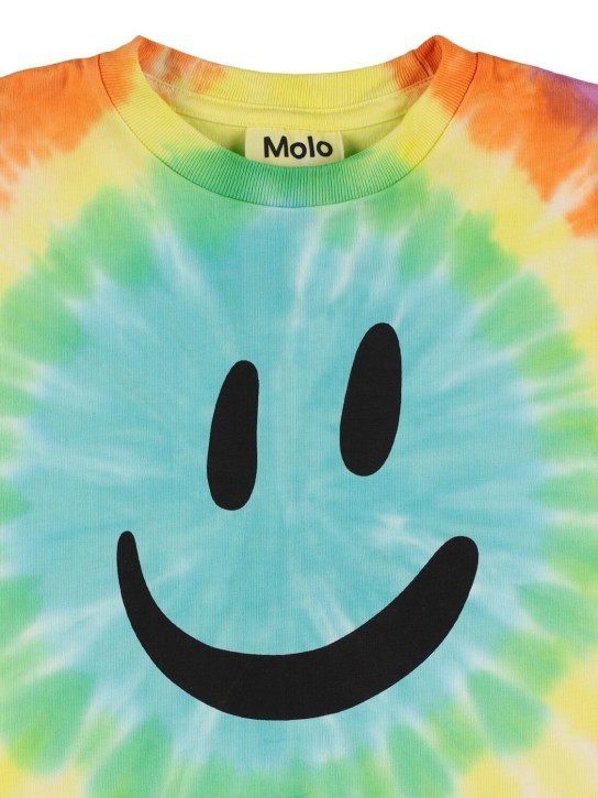Molo: Tie dye print organic cotton t-shirt - Multicolor - kids-boys_1 | Luisa Via Roma