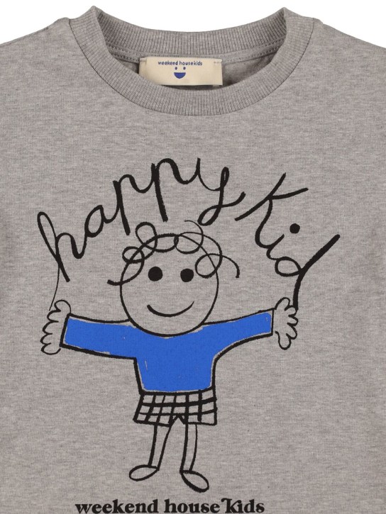 Weekend House Kids: T-shirt manches courtes en coton imprimé - Gris - kids-boys_1 | Luisa Via Roma