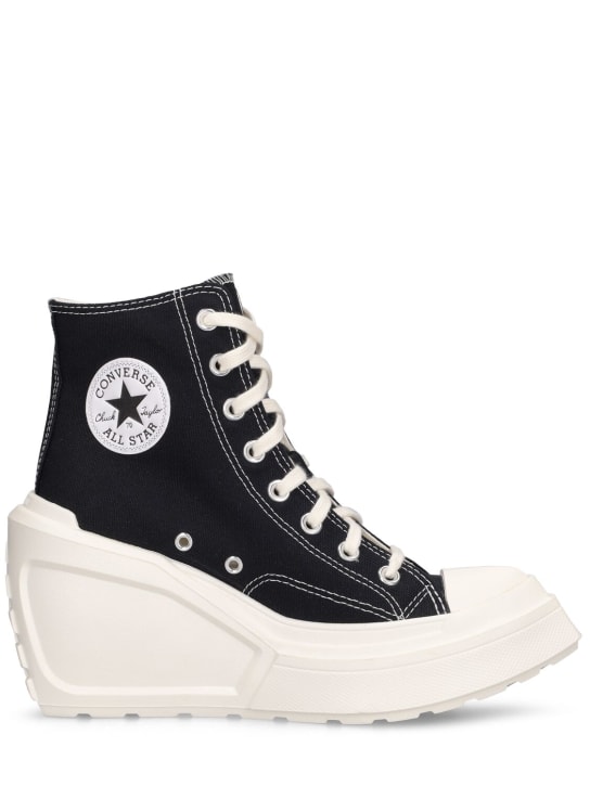 Converse: Sneakers Chuck 70 De Luxe con cuña - Black/Egret - women_0 | Luisa Via Roma