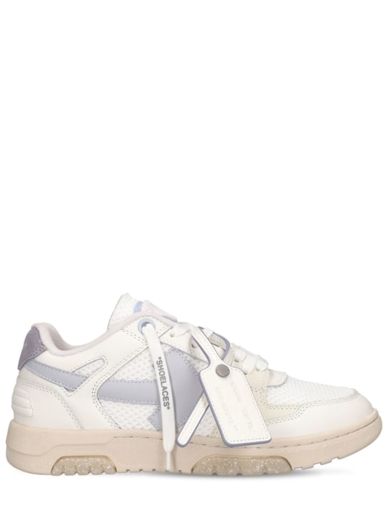 Off-White: 20mm Slim Out Of Office leather sneakers - Beyaz - women_0 | Luisa Via Roma