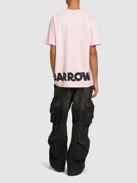 Barrow: T-shirt en coton imprimé logo - Lotus - men_1 | Luisa Via Roma