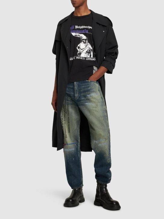 Yohji Yamamoto: Jeans de denim - Índigo - men_1 | Luisa Via Roma