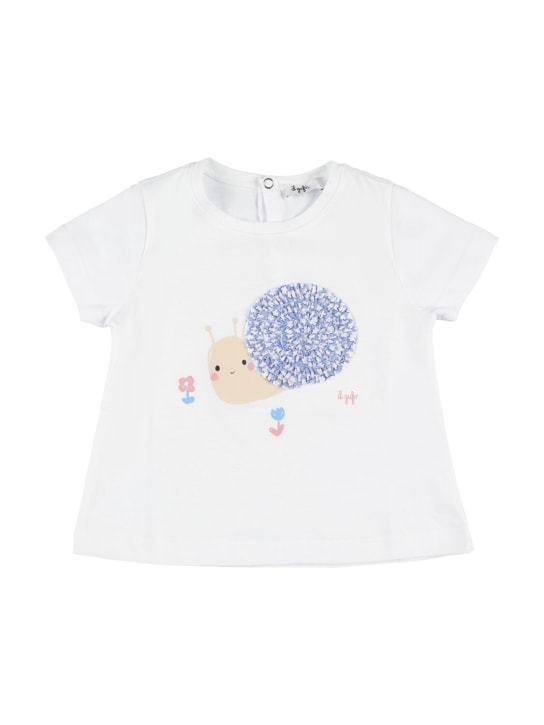Il Gufo: T-shirt en jersey de coton - Blanc - kids-girls_0 | Luisa Via Roma