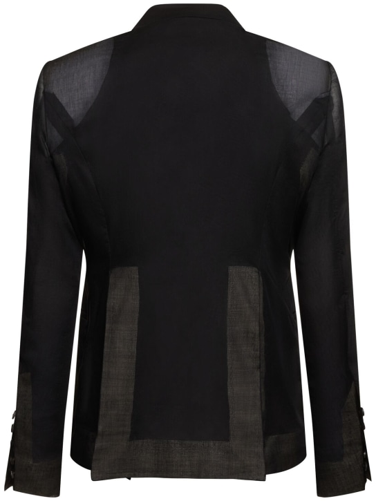 Rick Owens: Blazer in cotone 73cm - men_4 | Luisa Via Roma