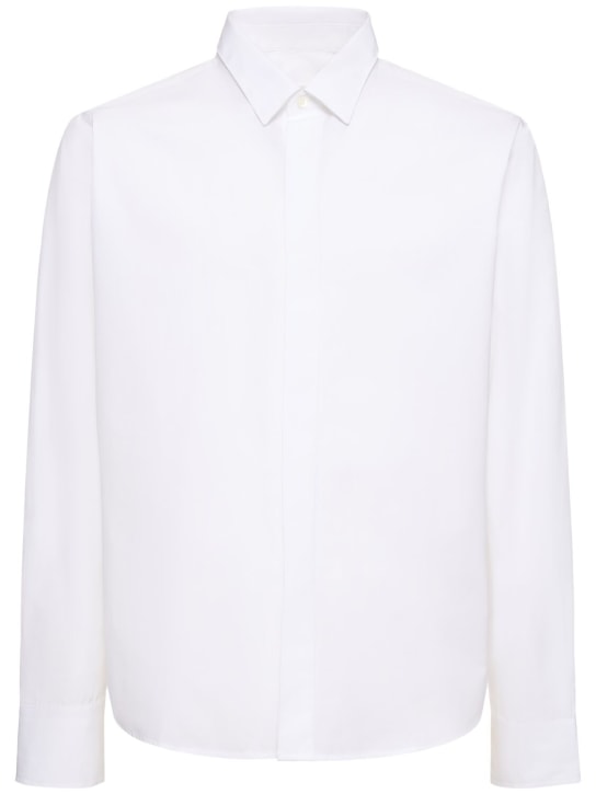 AMI Paris: Klassisches Hemd aus Baumwollpopeline - Weiß - men_0 | Luisa Via Roma