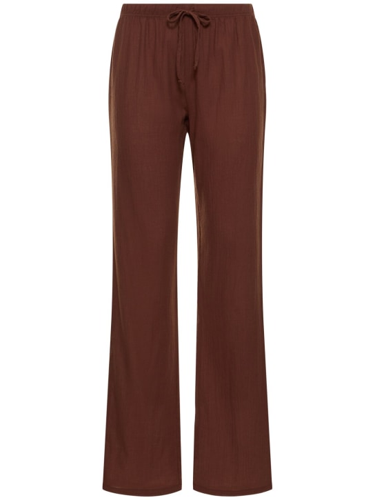 Éterne: Willow cotton pants - Brown - women_0 | Luisa Via Roma