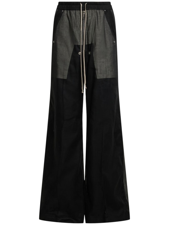 Rick Owens: Pantalon ample en coton Bela - Noir - men_0 | Luisa Via Roma