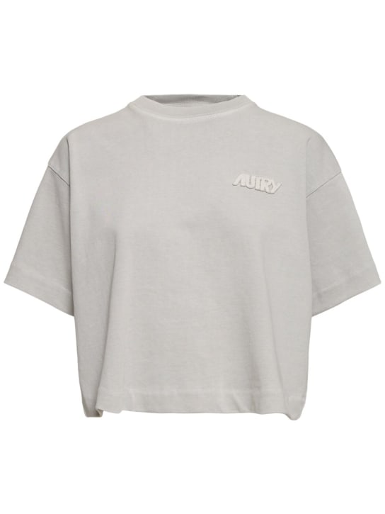 Autry: Crop t-shirt - Grey - women_0 | Luisa Via Roma