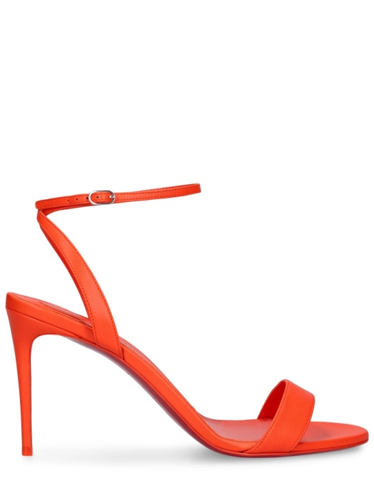 Christian Louboutin: 85毫米Loubigirl皮革凉鞋 - 橙色 - women_0 | Luisa Via Roma