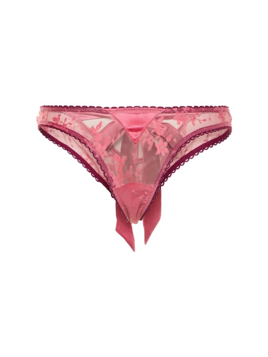 Fleur Du Mal: Braguitas de encaje - Pink Cadillac - women_0 | Luisa Via Roma