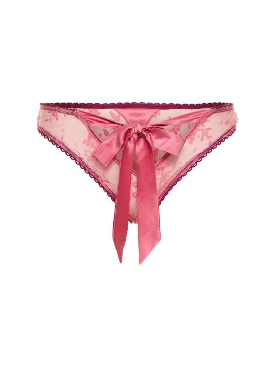 Fleur Du Mal: Culotte avec nœud Untie Me - Pink Cadillac - women_0 | Luisa Via Roma