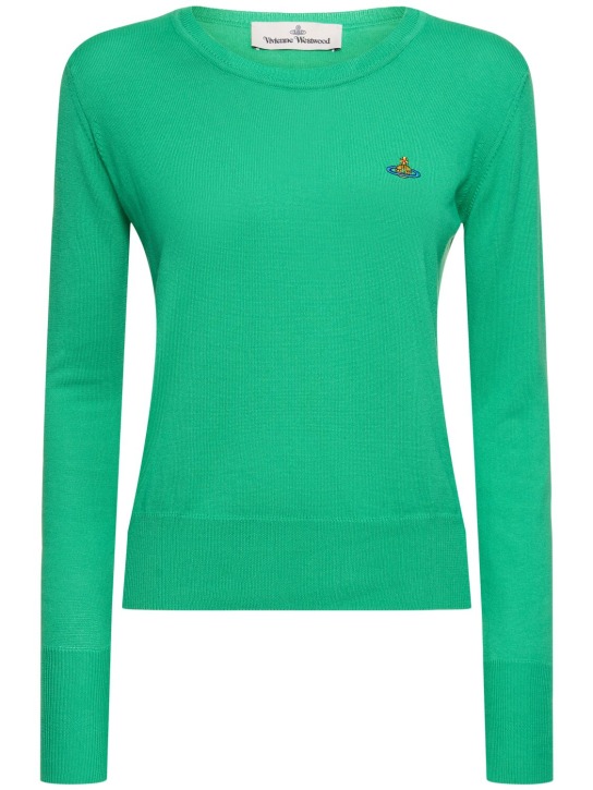 Vivienne Westwood: Bea cotton sweater - Yeşil - women_0 | Luisa Via Roma