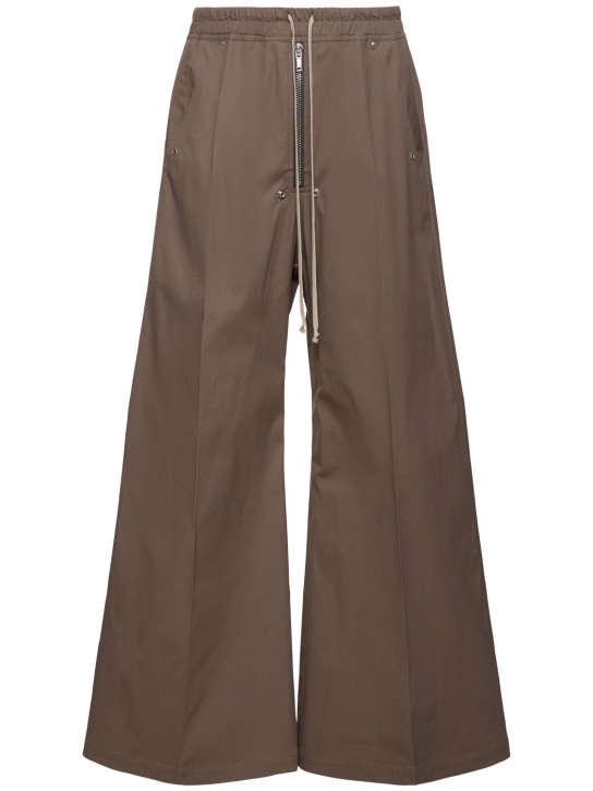 Rick Owens: Pantalones anchos de algodón - Polvo - men_0 | Luisa Via Roma