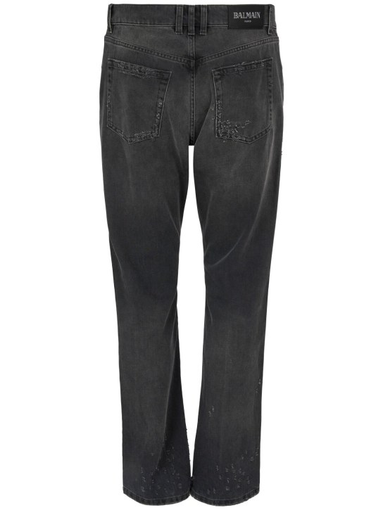 Balmain: Jeans aus Denim - 0pc Noir Delave - men_1 | Luisa Via Roma