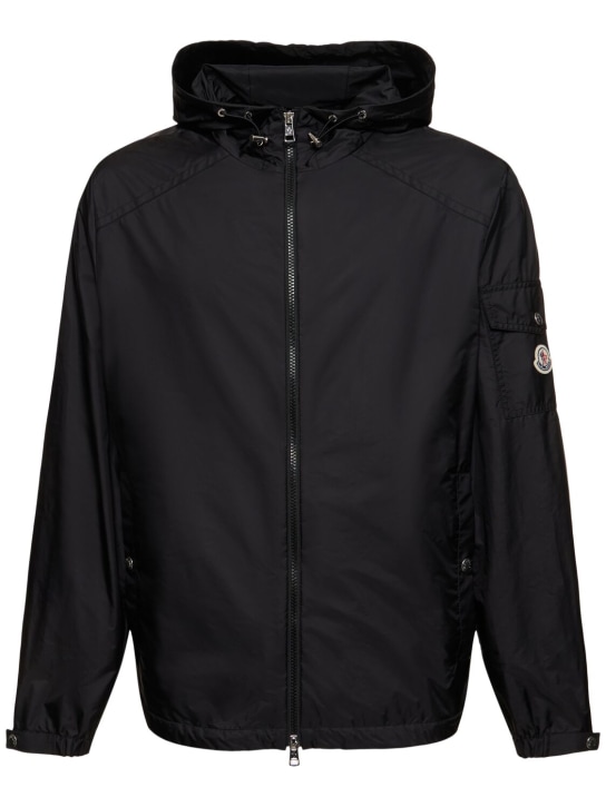 Moncler: Etiache nylon rainwear jacket - ブラック - men_0 | Luisa Via Roma