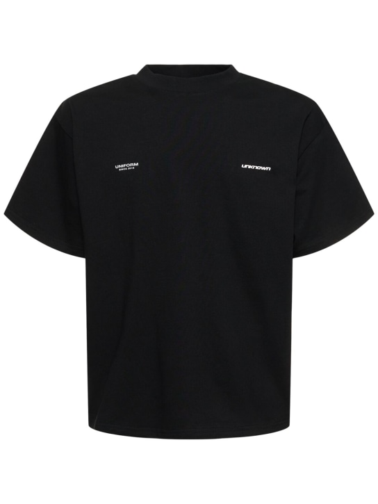 Unknown: Camiseta de algodón - Negro - men_0 | Luisa Via Roma