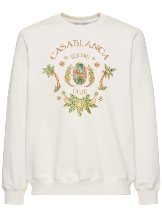 Casablanca: Sweatshirt aus Baumwolle „Joyaux d'Afrique“ - Weiß - men_0 | Luisa Via Roma