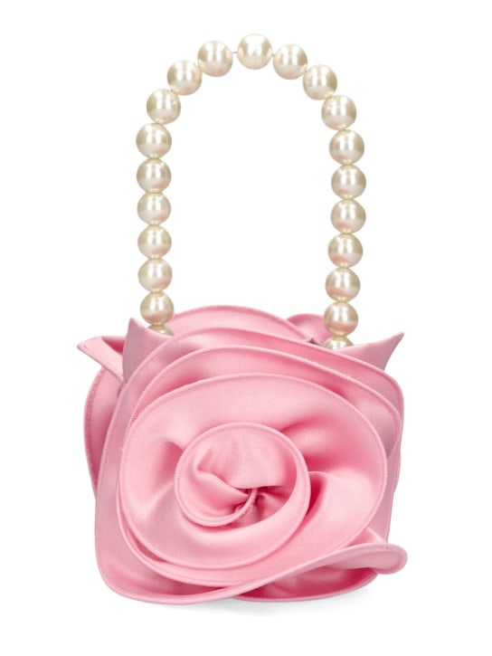 Magda Butrym: Small Magda satin pearl top handle bag - Pink - women_0 | Luisa Via Roma