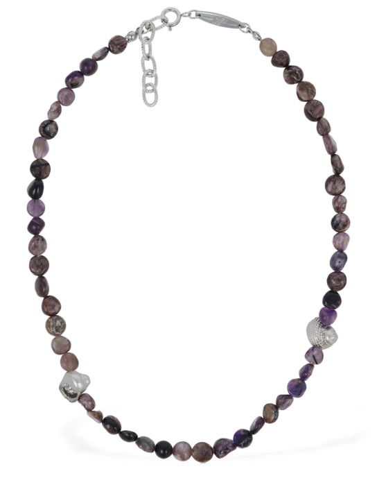 After Pray: Ocean gemstone necklace - Purple - men_0 | Luisa Via Roma