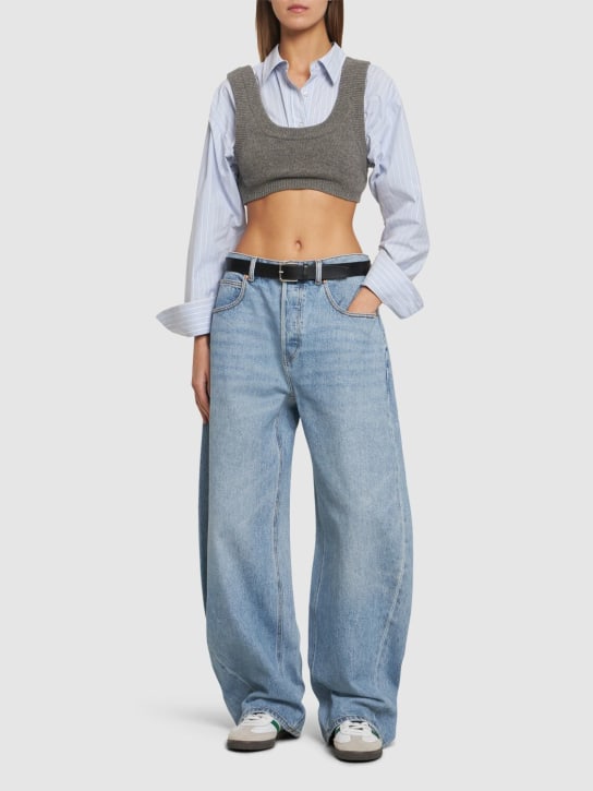 Alexander Wang: Oversize rounded low rise jeans - Blue - women_1 | Luisa Via Roma