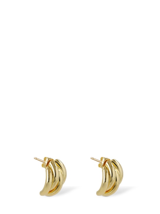 ANINE BING: Knot stud earrings - Gold - women_0 | Luisa Via Roma