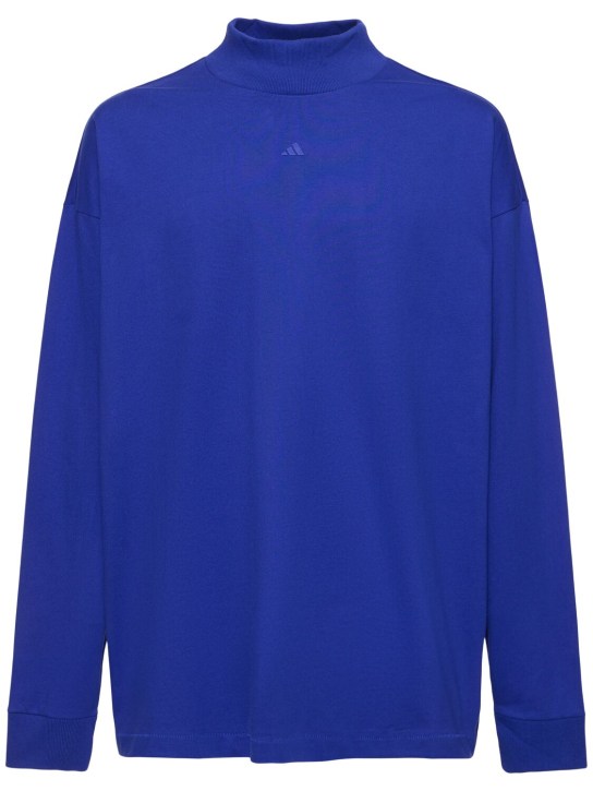 adidas Originals: One Basketball long sleeve t-shirt - Blue - men_0 | Luisa Via Roma