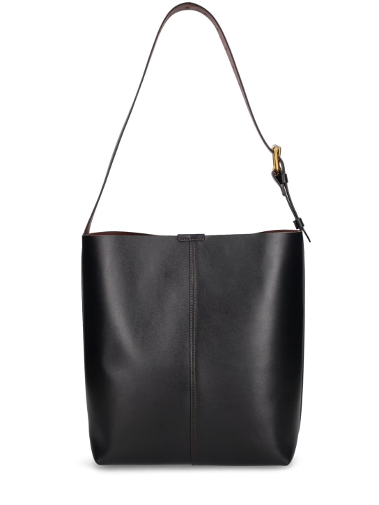 Soeur: Saudade leather shoulder bag - Noir/Cognac - women_0 | Luisa Via Roma