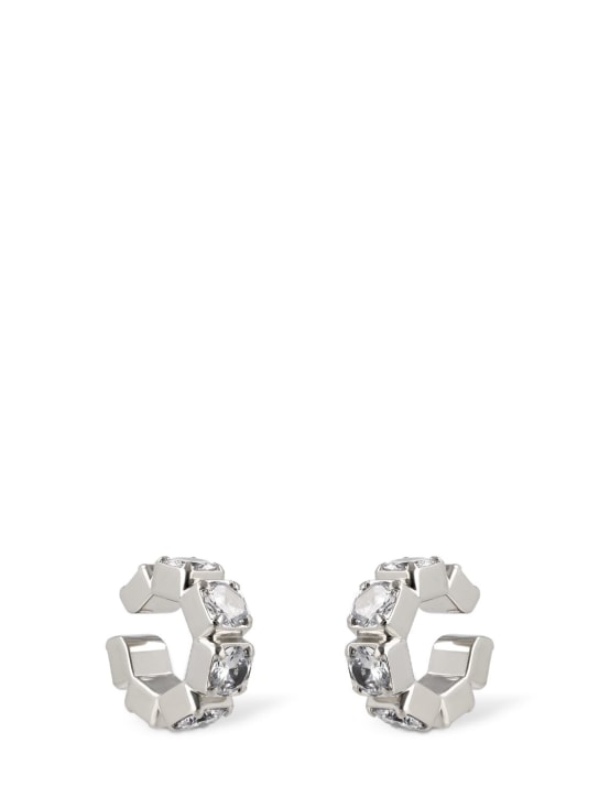 Jil Sander: CW1 1 crystal ear cuff - Silver - women_0 | Luisa Via Roma
