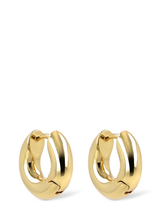 ANINE BING: Small bold link hoops earrings - Gold - women_0 | Luisa Via Roma