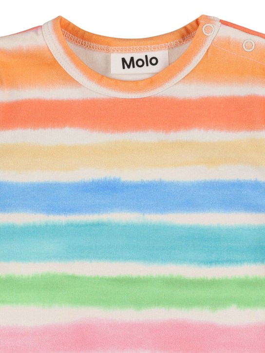 Molo: T-shirt en coton biologique à rayures - Multicolore - kids-boys_1 | Luisa Via Roma