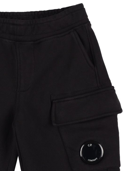 C.P. Company: Cotton sweat shorts - Black - kids-boys_1 | Luisa Via Roma