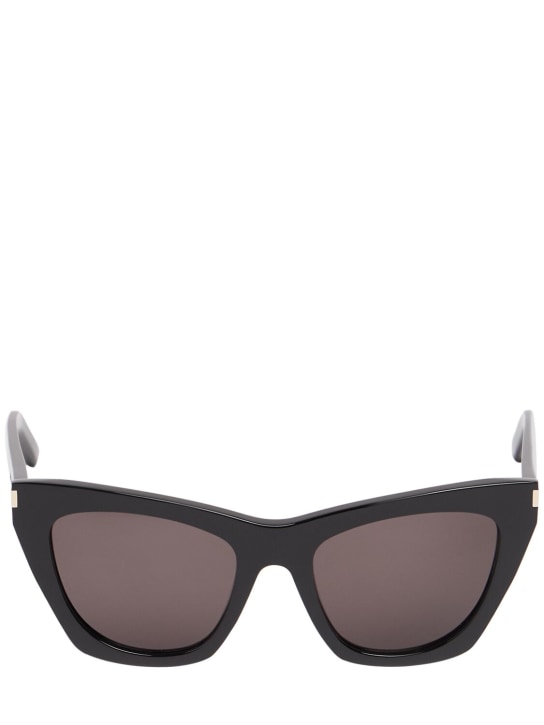 Saint Laurent: SL 214 Kate acetate sunglasses - Siyah - women_0 | Luisa Via Roma