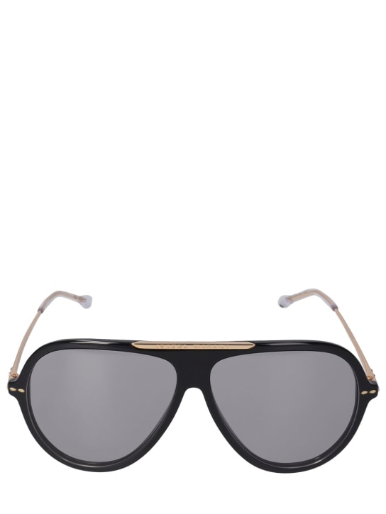 Isabel Marant: The Luck Pilot acetate sunglasses - Black/Grey - women_0 | Luisa Via Roma