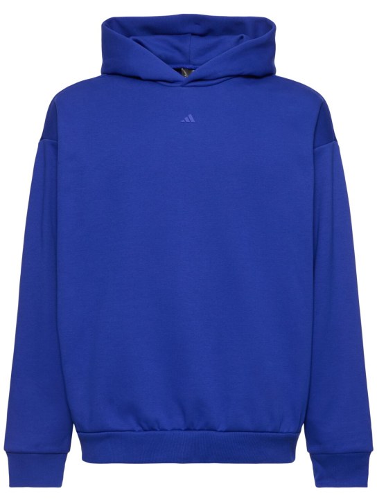 adidas Originals: One Fleece Basketball hoodie - Mavi - men_0 | Luisa Via Roma