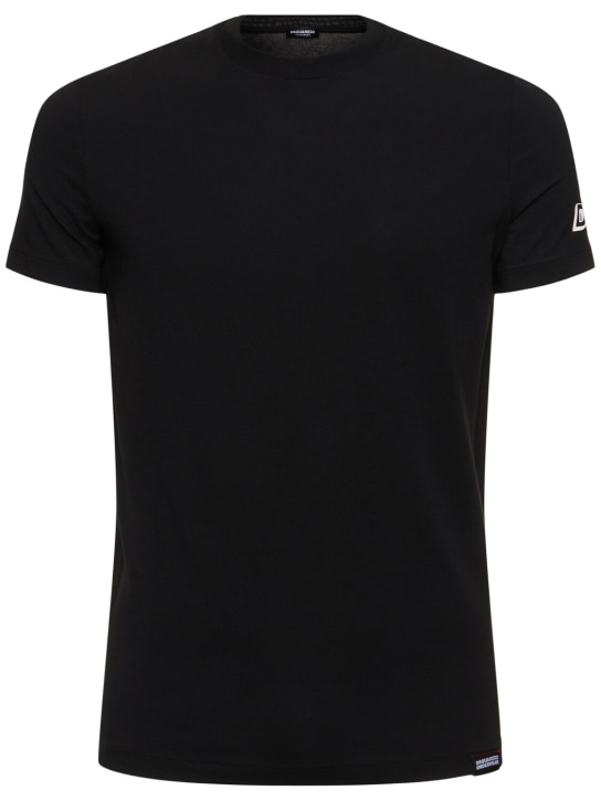 Dsquared2: Camiseta deportiva - Negro - men_0 | Luisa Via Roma