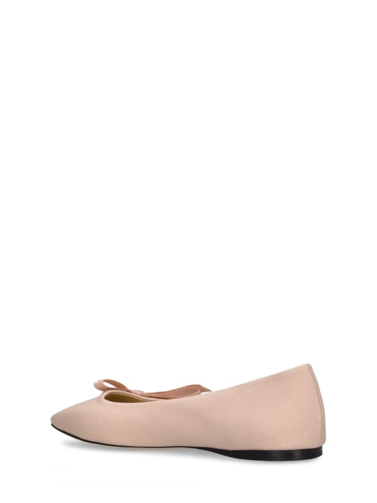Jimmy Choo: 10mm Veda linen ballerina flats - women_3 | Luisa Via Roma