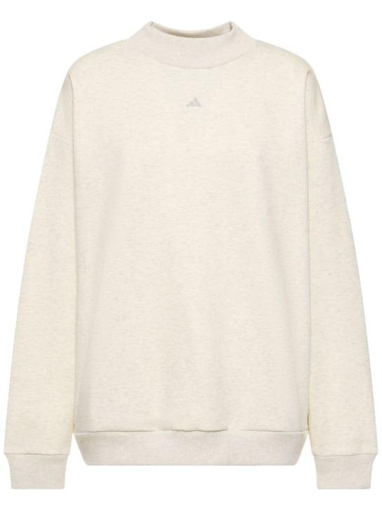 adidas Originals: Fleece-Sweatshirt „One Basketball“ - Beige - women_0 | Luisa Via Roma