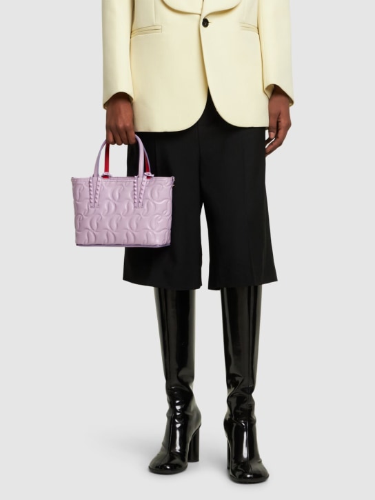 Christian Louboutin: Mini Cabata embossed top handle bag - Parme Light - women_1 | Luisa Via Roma
