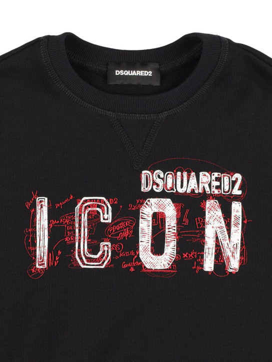 Dsquared2: Sweatshirt mit Logodruck - Schwarz - kids-boys_1 | Luisa Via Roma
